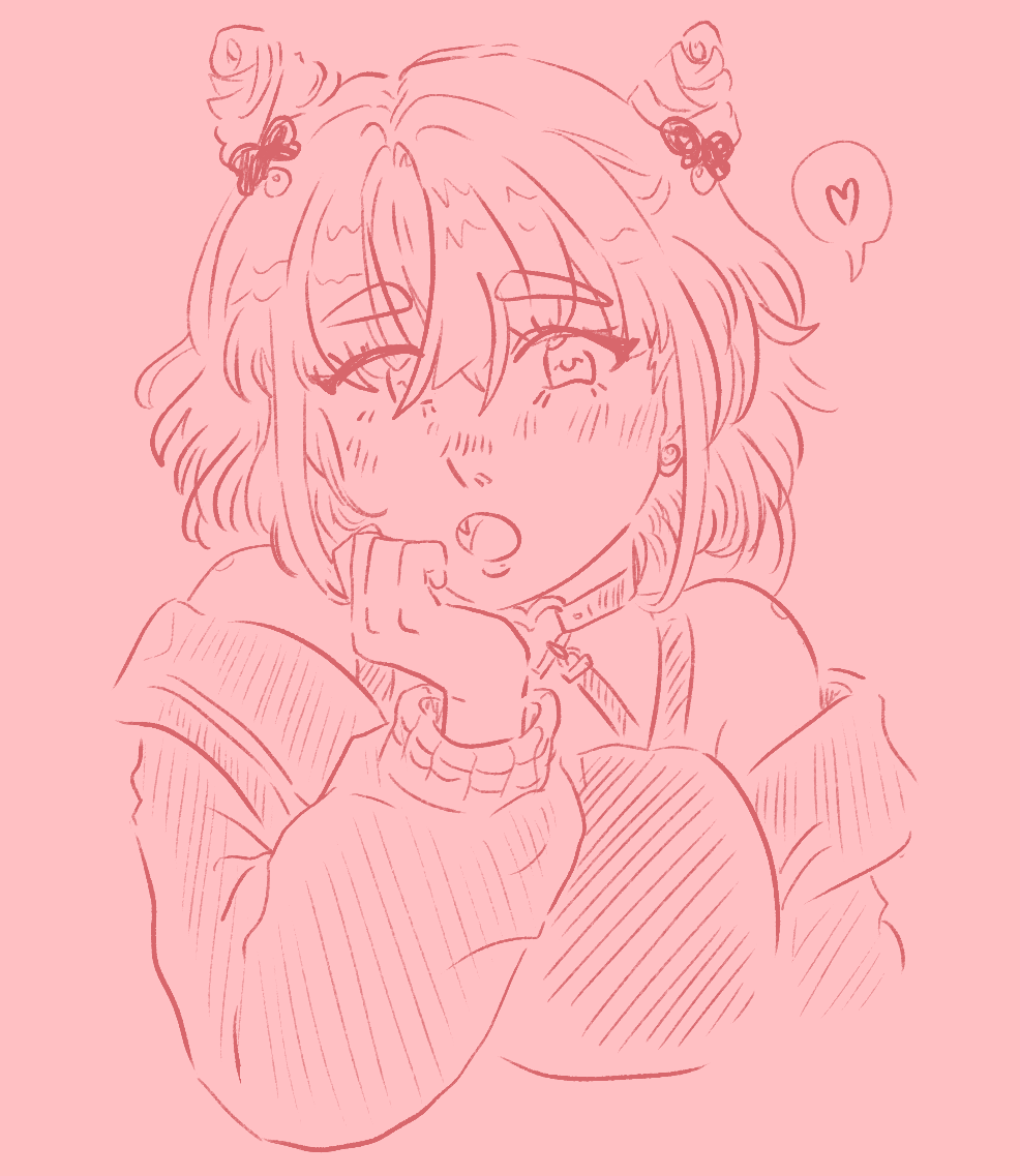 A digital sketch of the vocal synthesizer character ANRI.