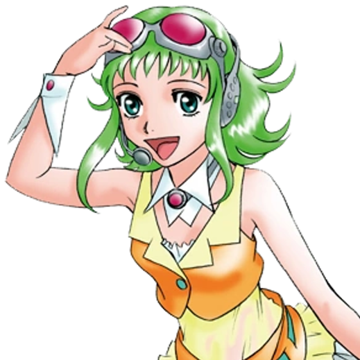 An image of GUMI's VOCALOID2 illustration, done by Masami Yuuki.